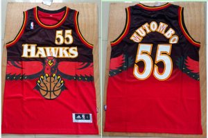 Maillot De Basket Eastern Atlanta Hawks Dikembe Mutombo 55 Engrener Classic Retro Rouge